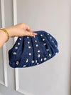 Minimalistic Denim Stud Batwa