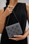 Crystal Dragonfly Denim Flap Bag