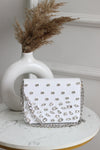 Midnight Sparkle Denim Flap Bag