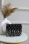 Midnight Sparkle Denim Flap Bag